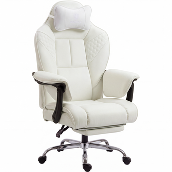 Dowinx Big & Tall Leather Executive Office Chair LS-66D5A-02 White dowinx-gaming-chair.EU