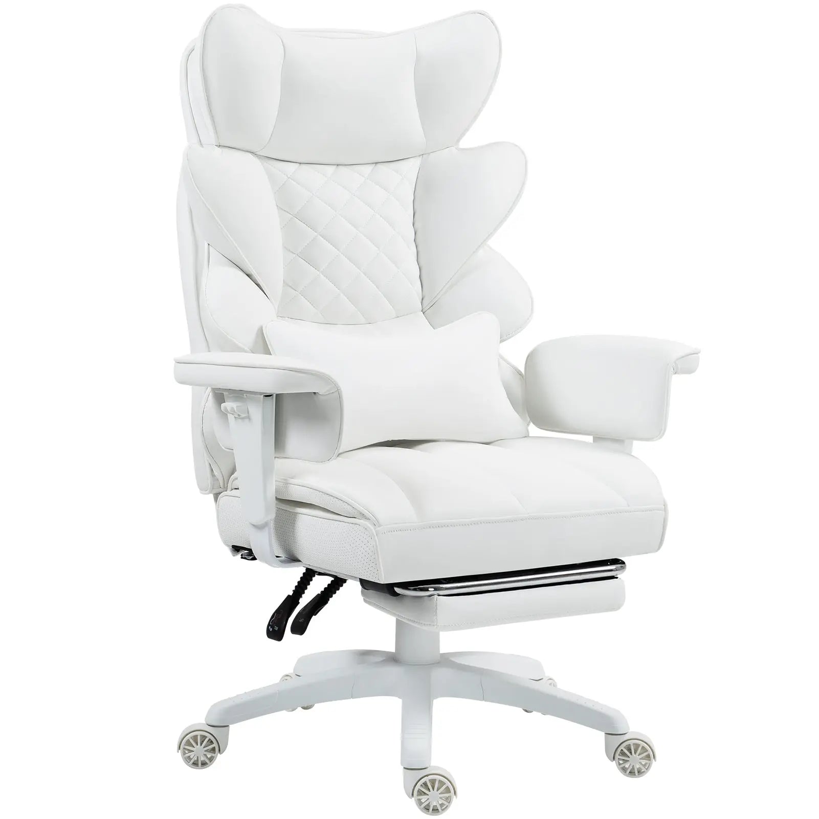 Dowinx Leather Sofa Chair LS-66BG104 White ((90-135° Tilt Locking Function)) dowinx-gaming-chair.EU