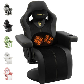 Dowinx Recliner Chair with Massage Lumbar LS-66D3A Black-yellow Dowinx