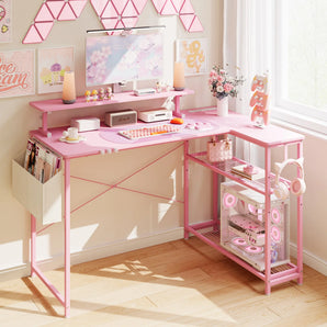 Dowinx L-Shaped Cute Gaming Chair LS-GDEQ (Pink) Dowinx