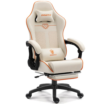 Dowinx Leather Gaming Chair LS-66D87 White Dowinx
