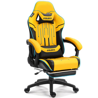 Dowinx Leather Gaming Chair LS-66D87 Yellow Dowinx
