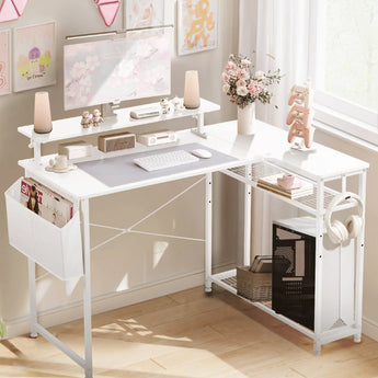 Dowinx L-Shaped Cute Gaming Chair LS-GDEQ (White) Dowinx