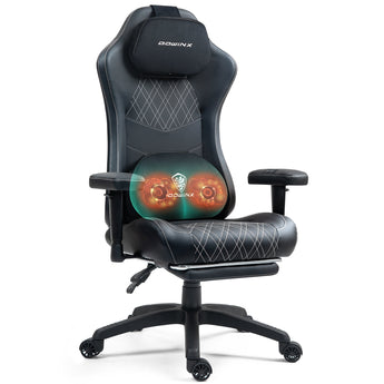 Dowinx Heated Massage Gaming Chair LS-66D50D Black Dowinx