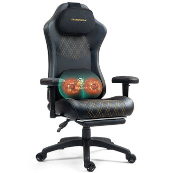 Dowinx Heated Massage Gaming Chair LS-66D50D Black-gold Dowinx
