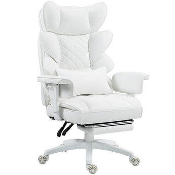 Dowinx Leather Sofa Chair LS-66BG104 White (Dual-Lever Mechanism) dowinx-gaming-chair.EU