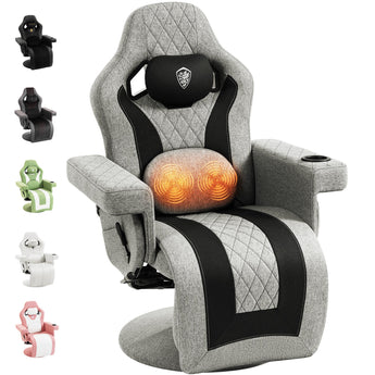 Dowinx Recliner Chair with Massage Lumbar LS-66D3A Gray Dowinx