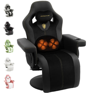 Dowinx Recliner Chair with Massage Lumbar LS-66D3A Black-yellow Dowinx