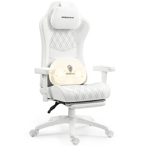 Dowinx Heated Massage Gaming Chair LS-66D50D White Dowinx