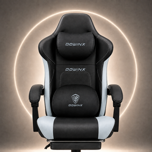 DOWINX 66D38 Pro Heated & Ventilated Gaming Chair with Massage Black-white Dowinx